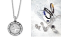 EFFY Collection EFFY&reg; Men's Compass 22" Pendant Necklace in Sterling Silver